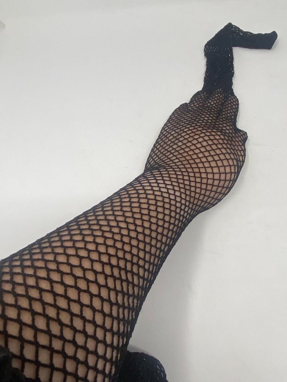 Unbranded Dance Wear Black Fishnet Stockings Size Small/Medium Preowned